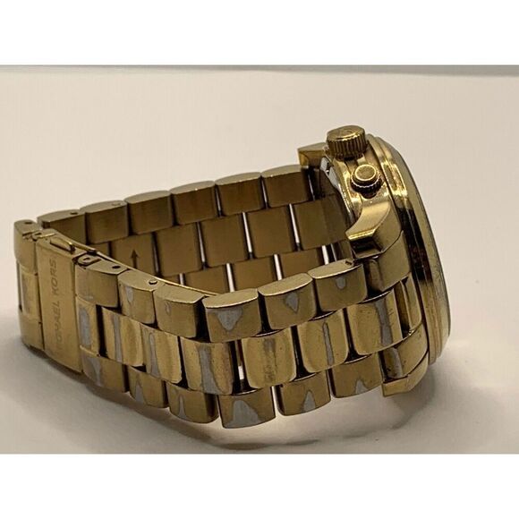 Michael Kors MK5055 Unisex Gold Stainless Steel Analog Dial Quartz Watch NA13 - Picture 8 of 11